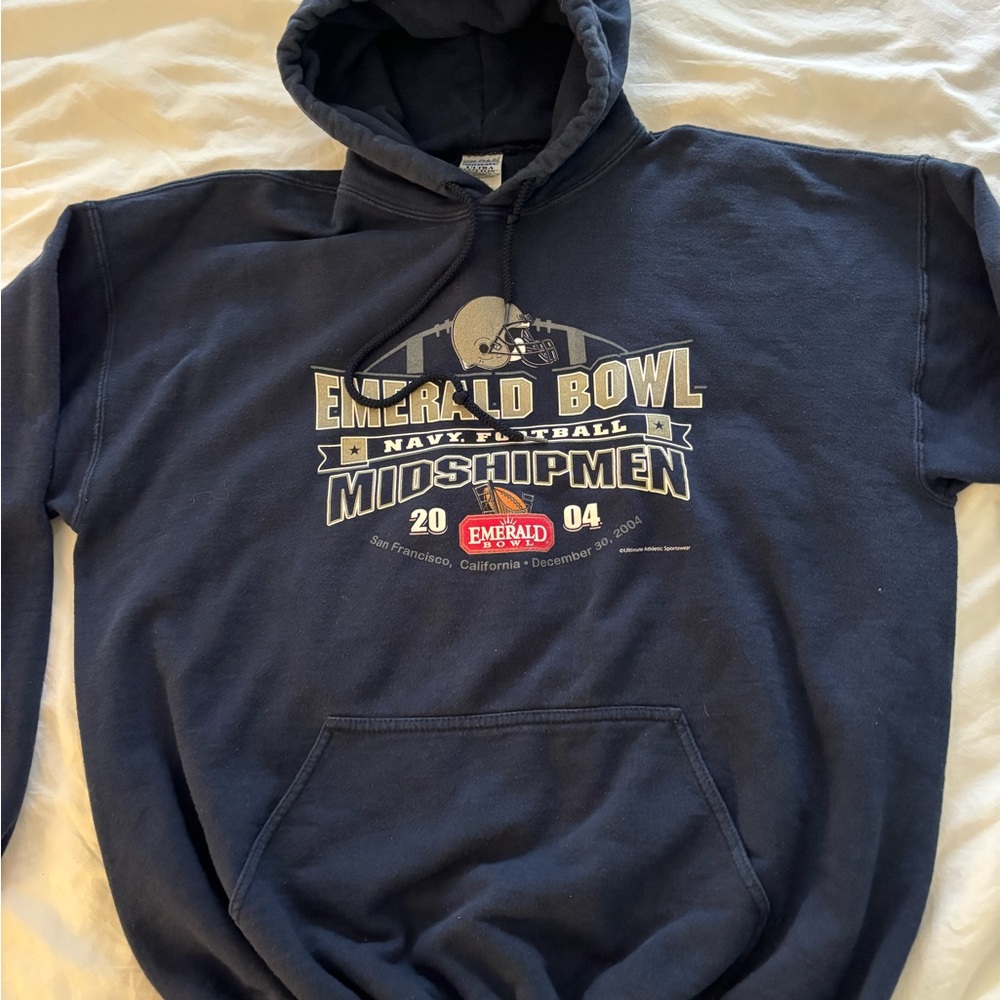 2004 EMERALD BOWL - U.S. Navy 34 New Mexico 19 - HOODED SWEATSHIRT-XL